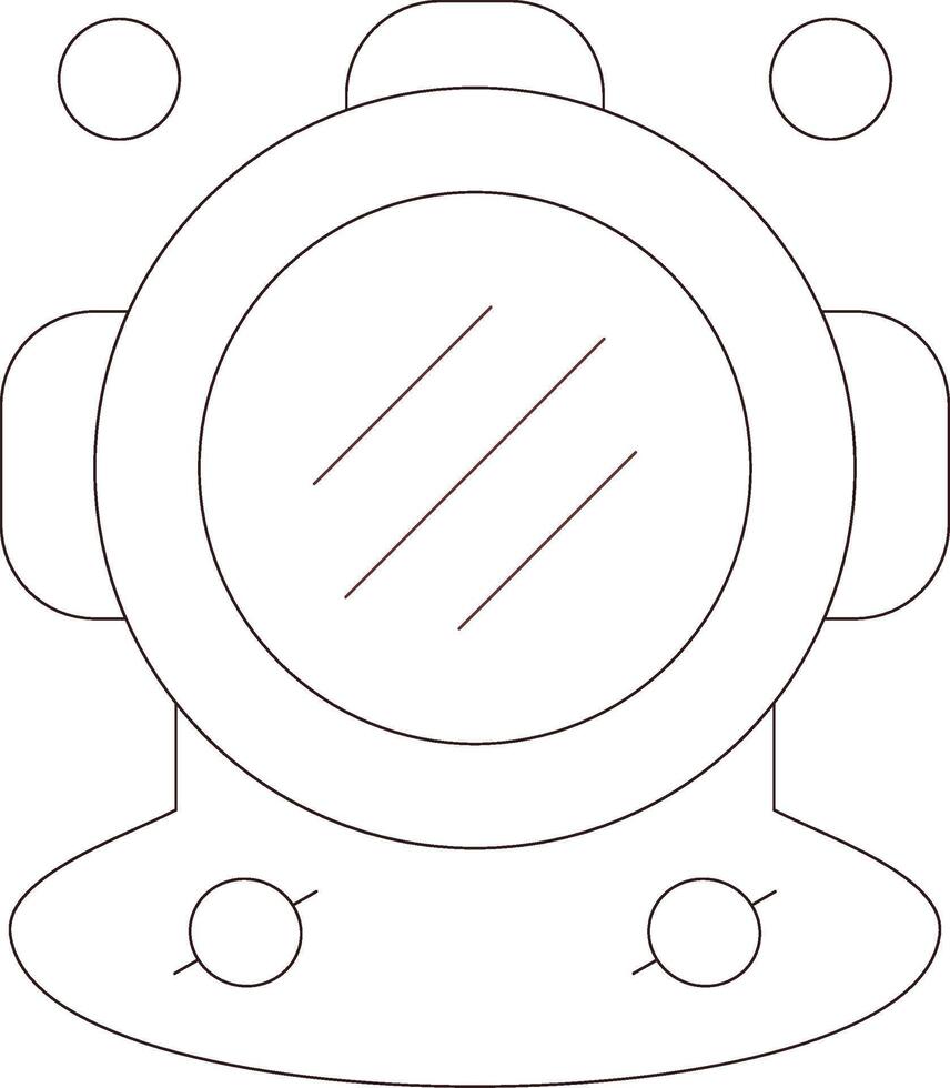 Diving Helmet Creative Icon Design vector
