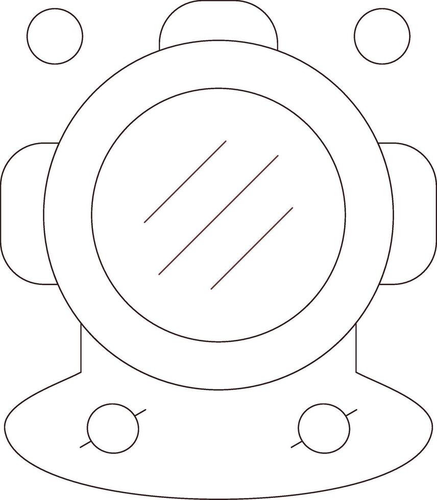 Diving Helmet Creative Icon Design vector