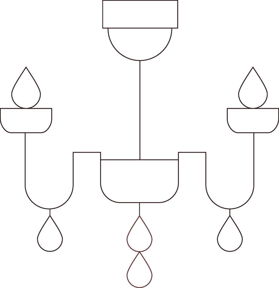 Chandelier Creative Icon Design vector