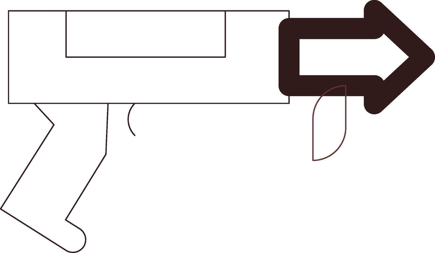 diseño de icono creativo de fusil vector