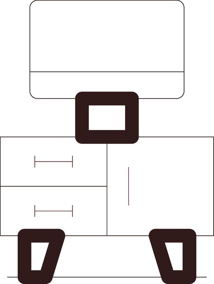 Tv Table Creative Icon Design vector