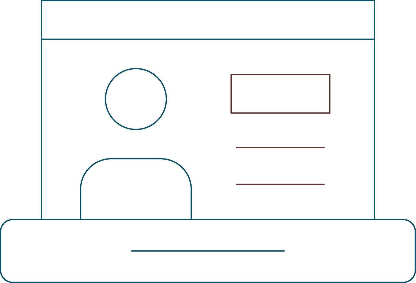 Line Two Color Design vector