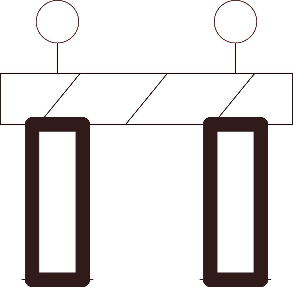 línea dos color diseño vector