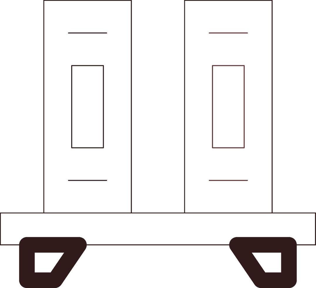 Line Two Color Design vector