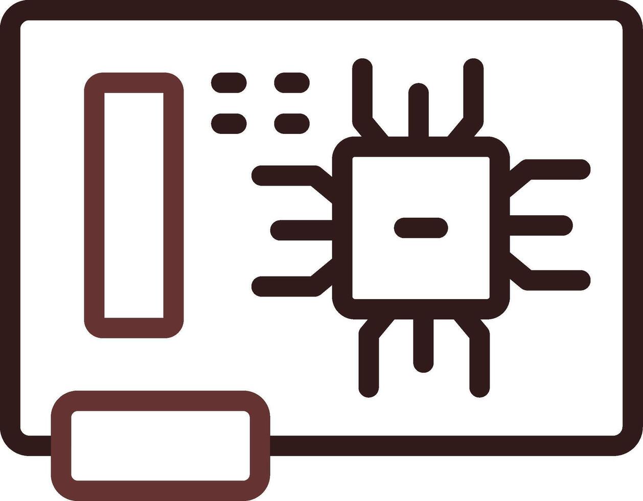 Circuit Board Creative Icon Design vector