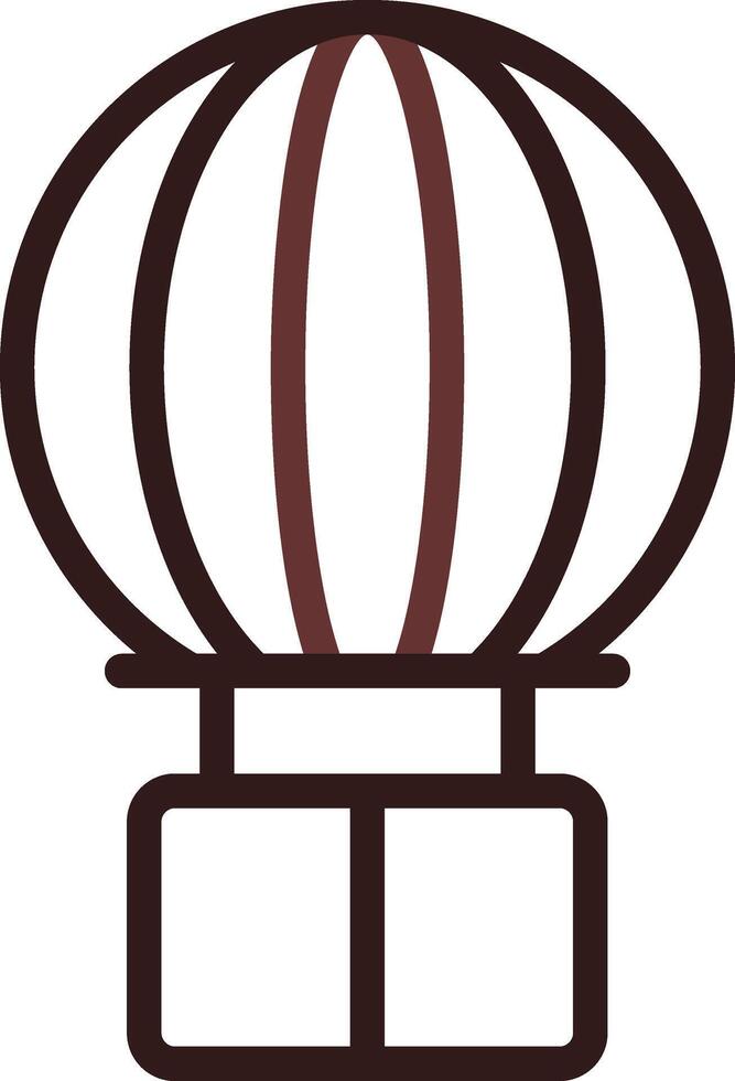 Hot Air Balloon Creative Icon Design vector