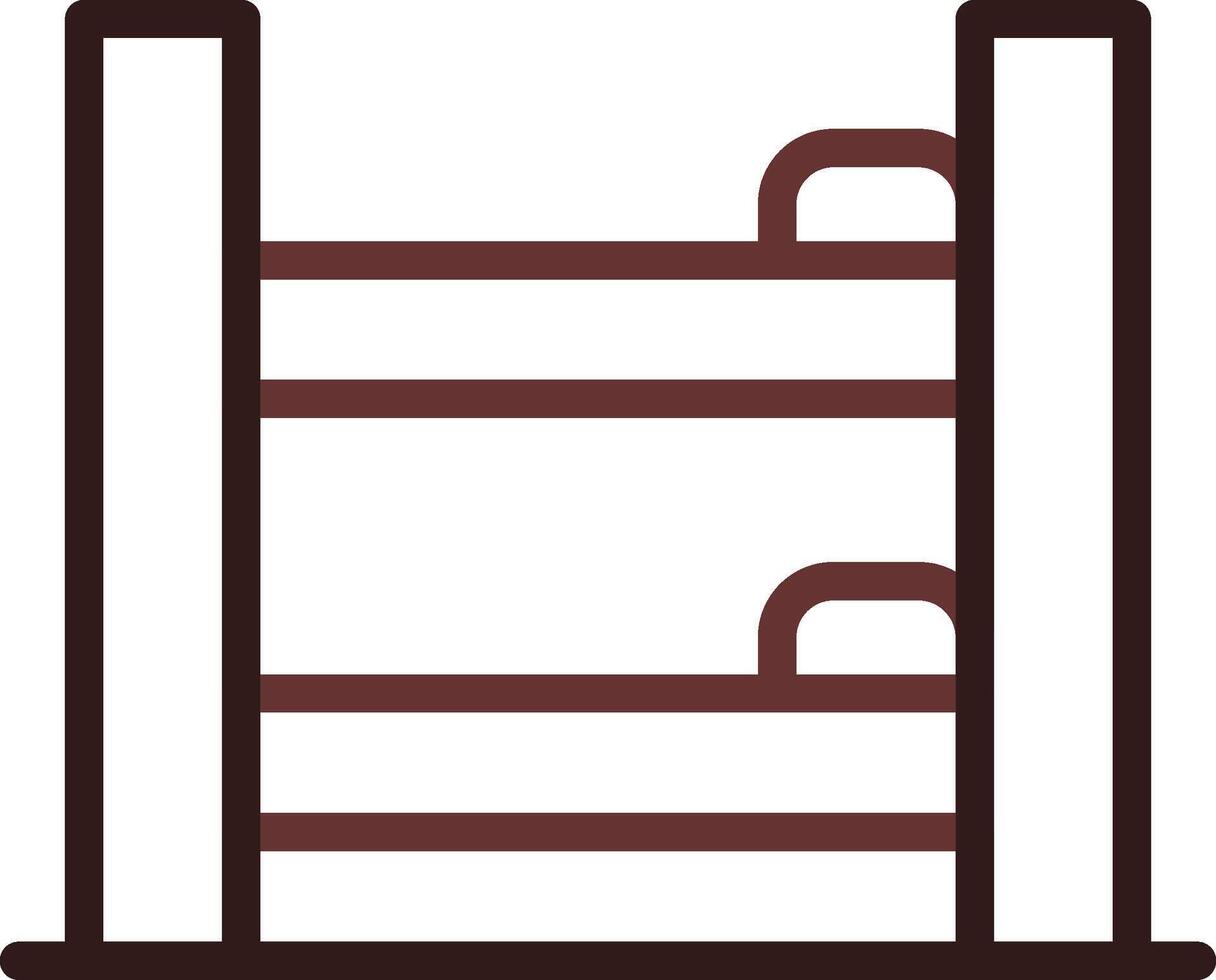 Bunk Bed Creative Icon Design vector