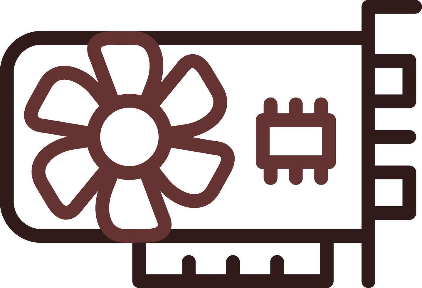 Graphic Card Creative Icon Design vector