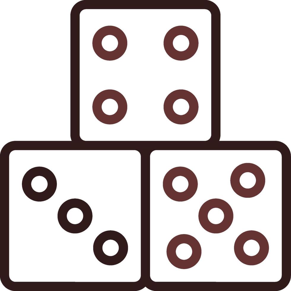 Domino Piece Creative Icon Design vector