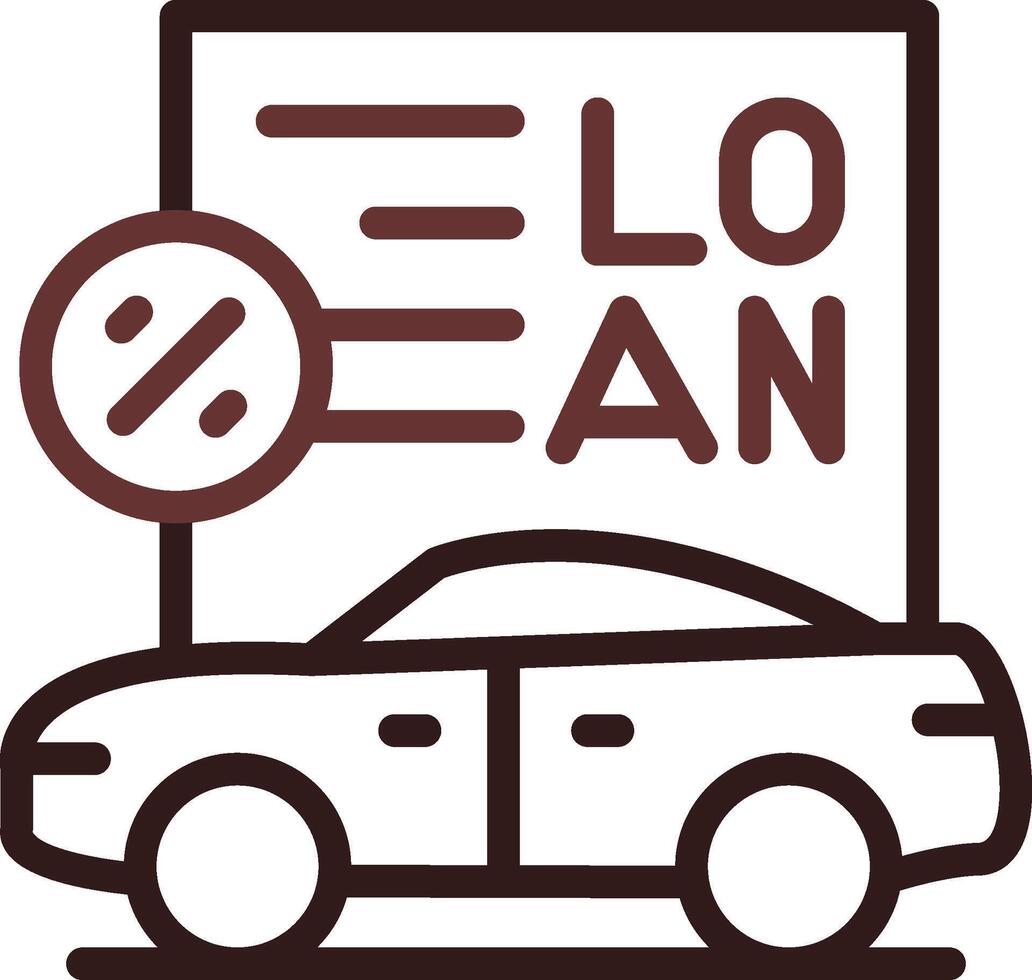 Car Loan Creative Icon Design vector