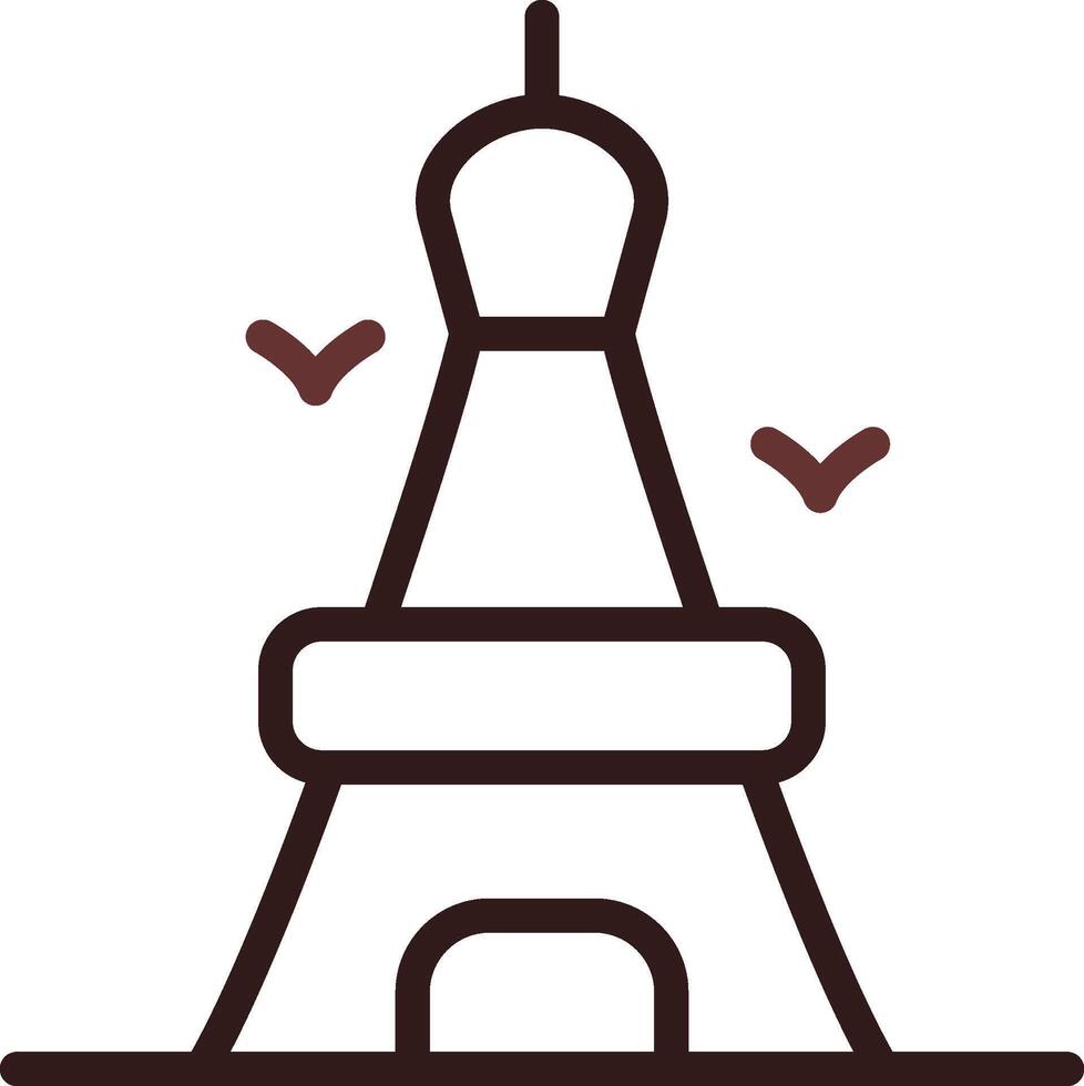 Eiffel Tower Creative Icon Design vector