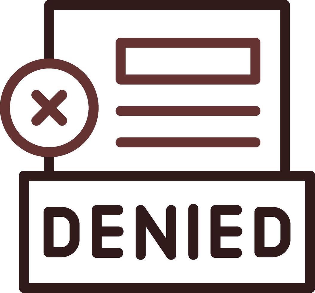 Denied Creative Icon Design vector