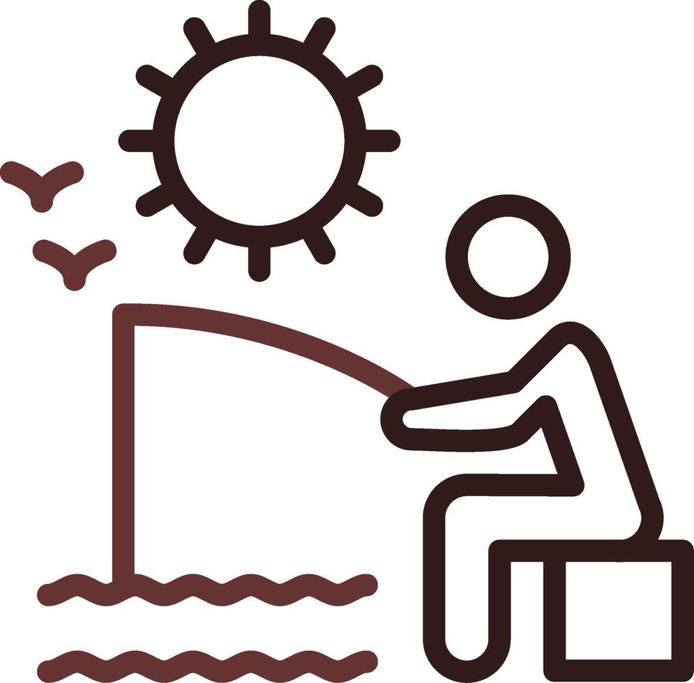 Summer Fishing Creative Icon Design vector