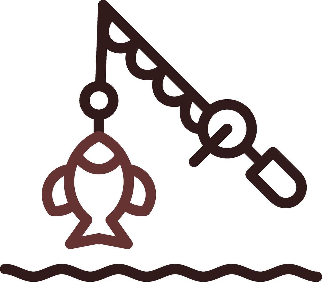 Lake Fishing Creative Icon Design vector