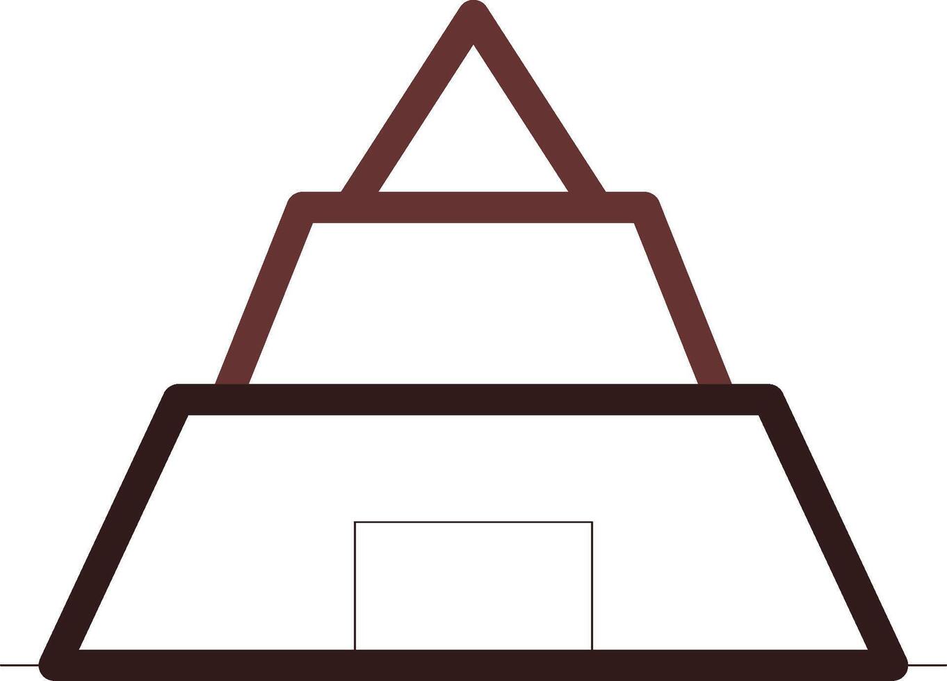 Pyramid Creative Icon Design vector