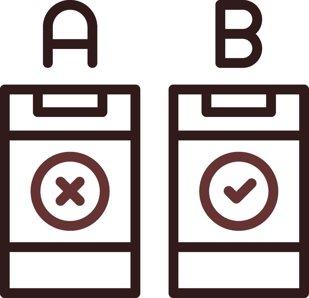 AB Testing Creative Icon Design vector