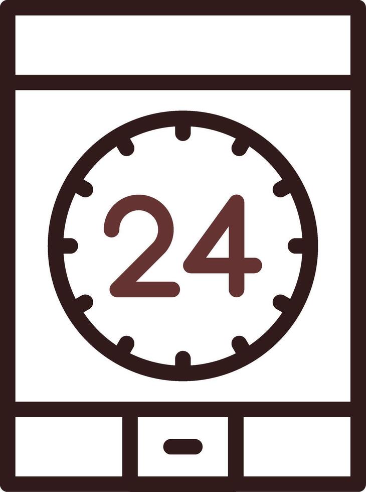 24 Hour Service Creative Icon Design vector