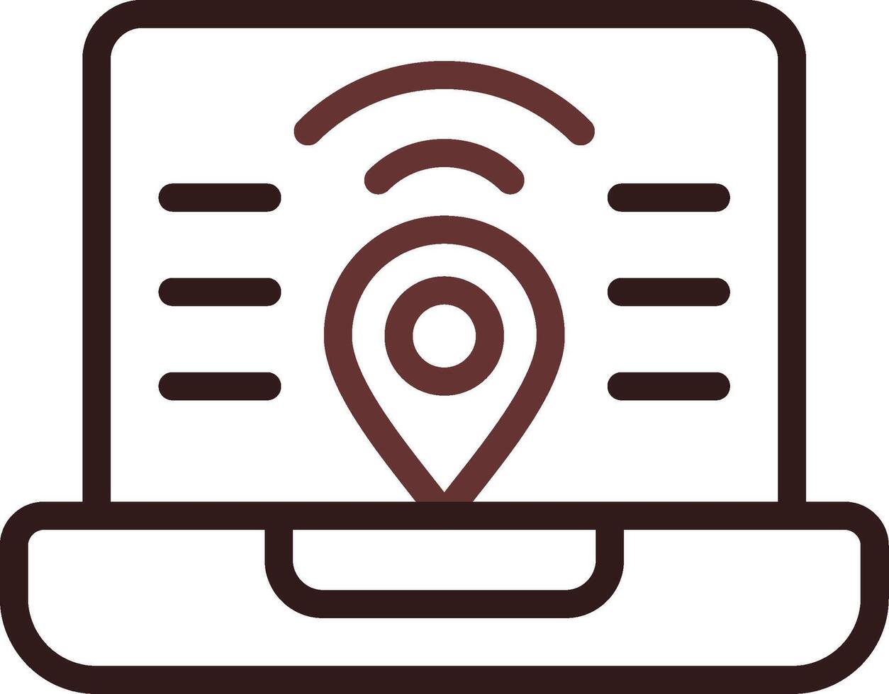 Digital Nomad Hub Creative Icon Design vector