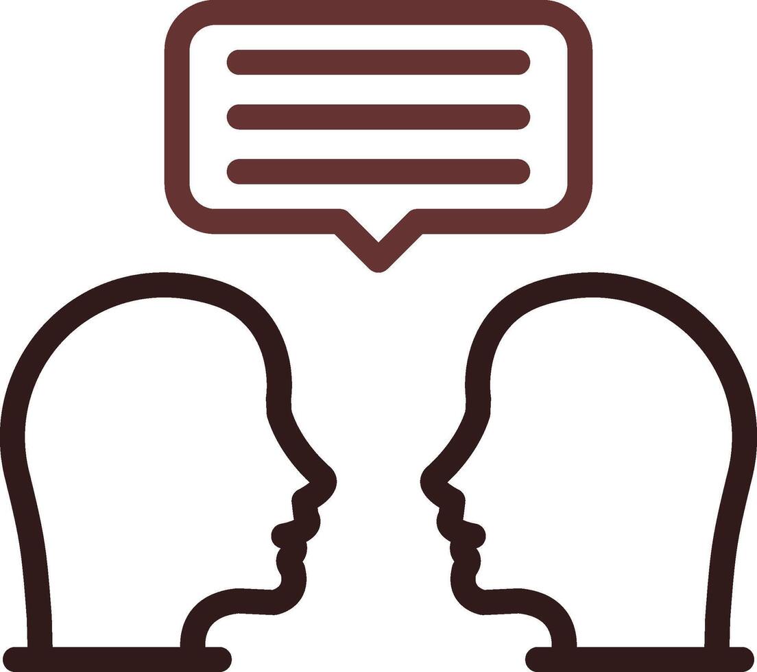 Face To Face Creative Icon Design vector