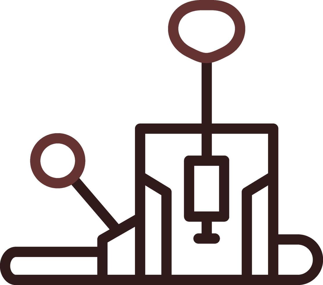 Pilates Chair Creative Icon Design vector