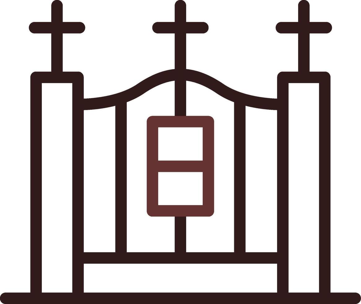 Cemetery Gate Creative Icon Design vector