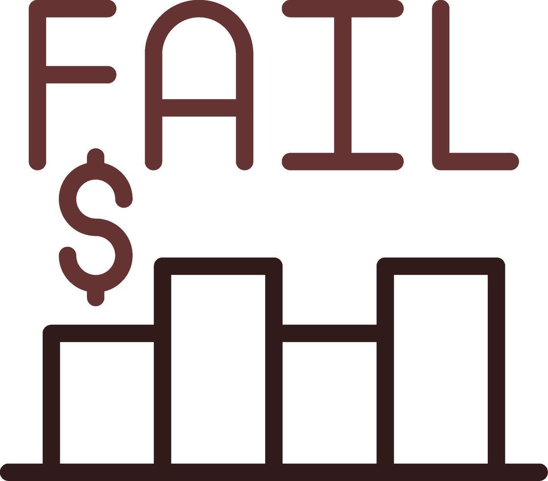 Business Fail Creative Icon Design vector