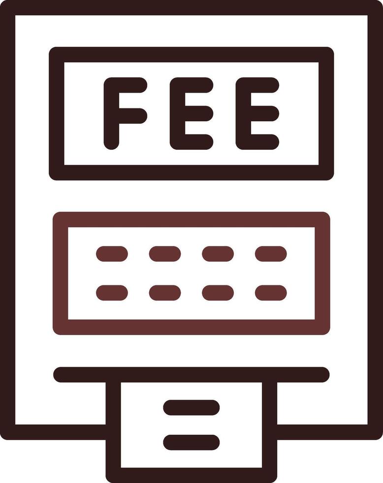 ATM Fees Creative Icon Design vector