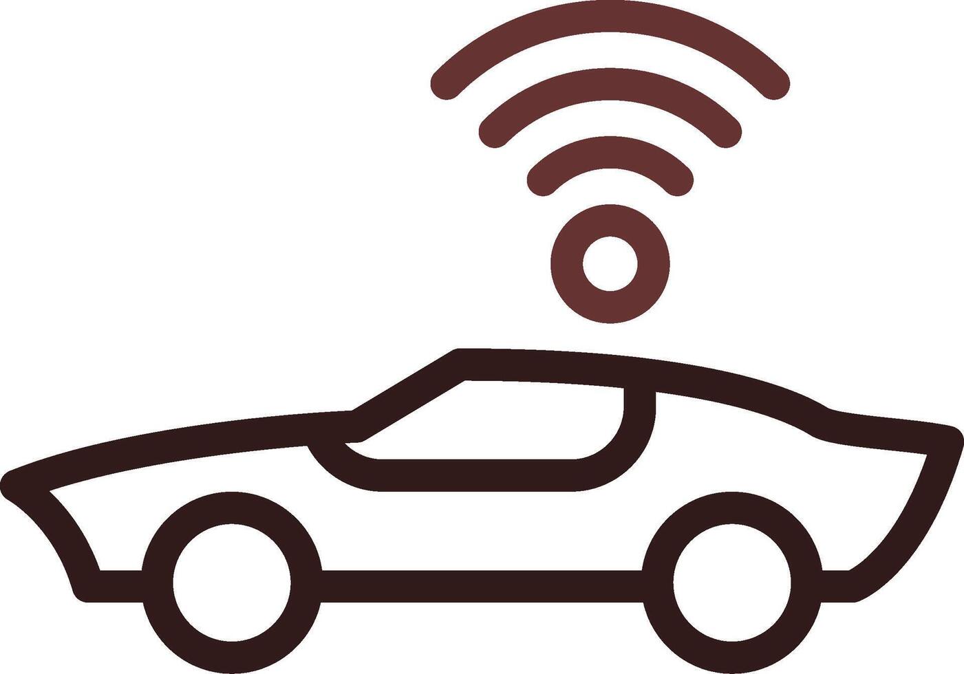 Self Driving Vehicle Creative Icon Design vector