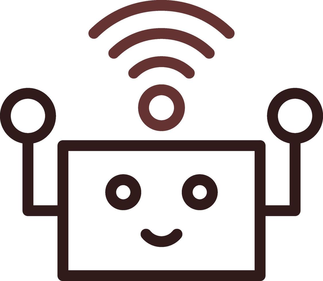 Robot Assistant Creative Icon Design vector