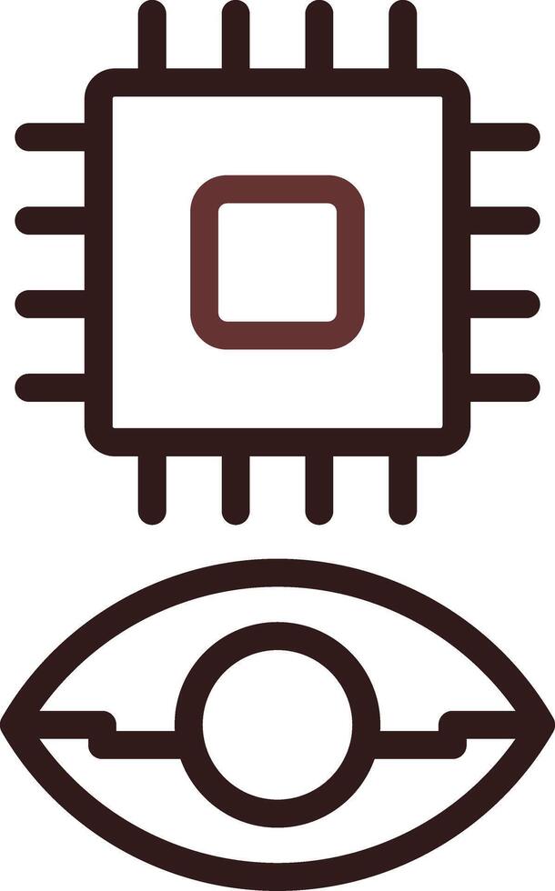 Eye Augmentation Creative Icon Design vector