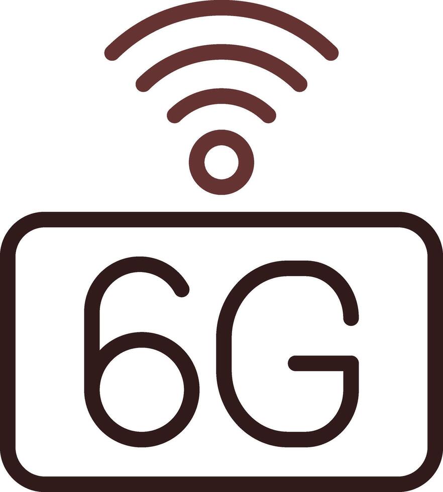 6G Network Creative Icon Design vector