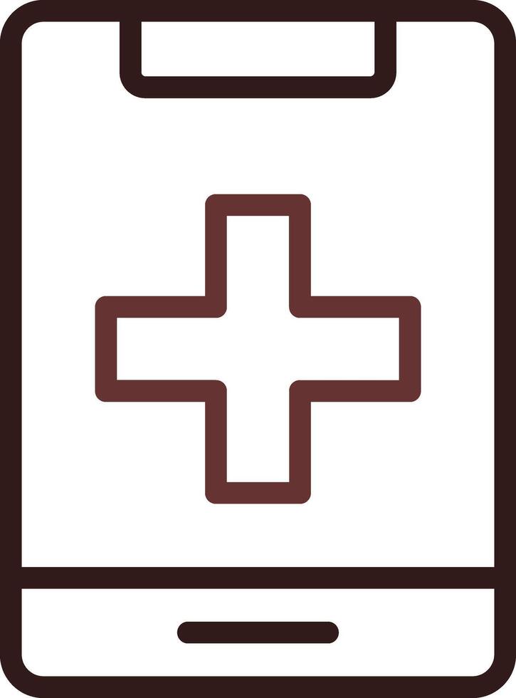 médico teléfono creativo icono diseño vector