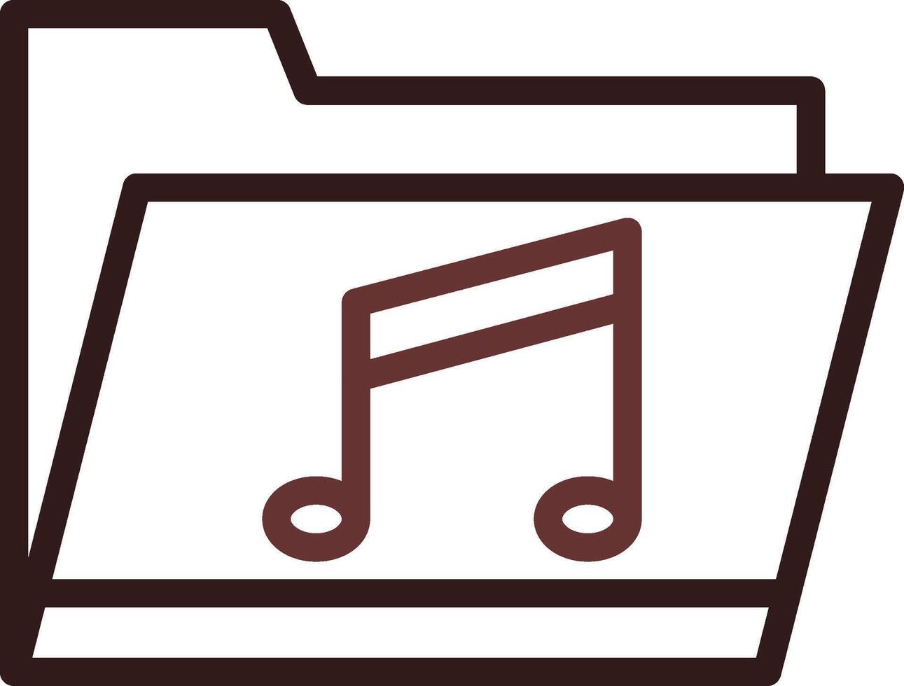 Music Folder Creative Icon Design vector