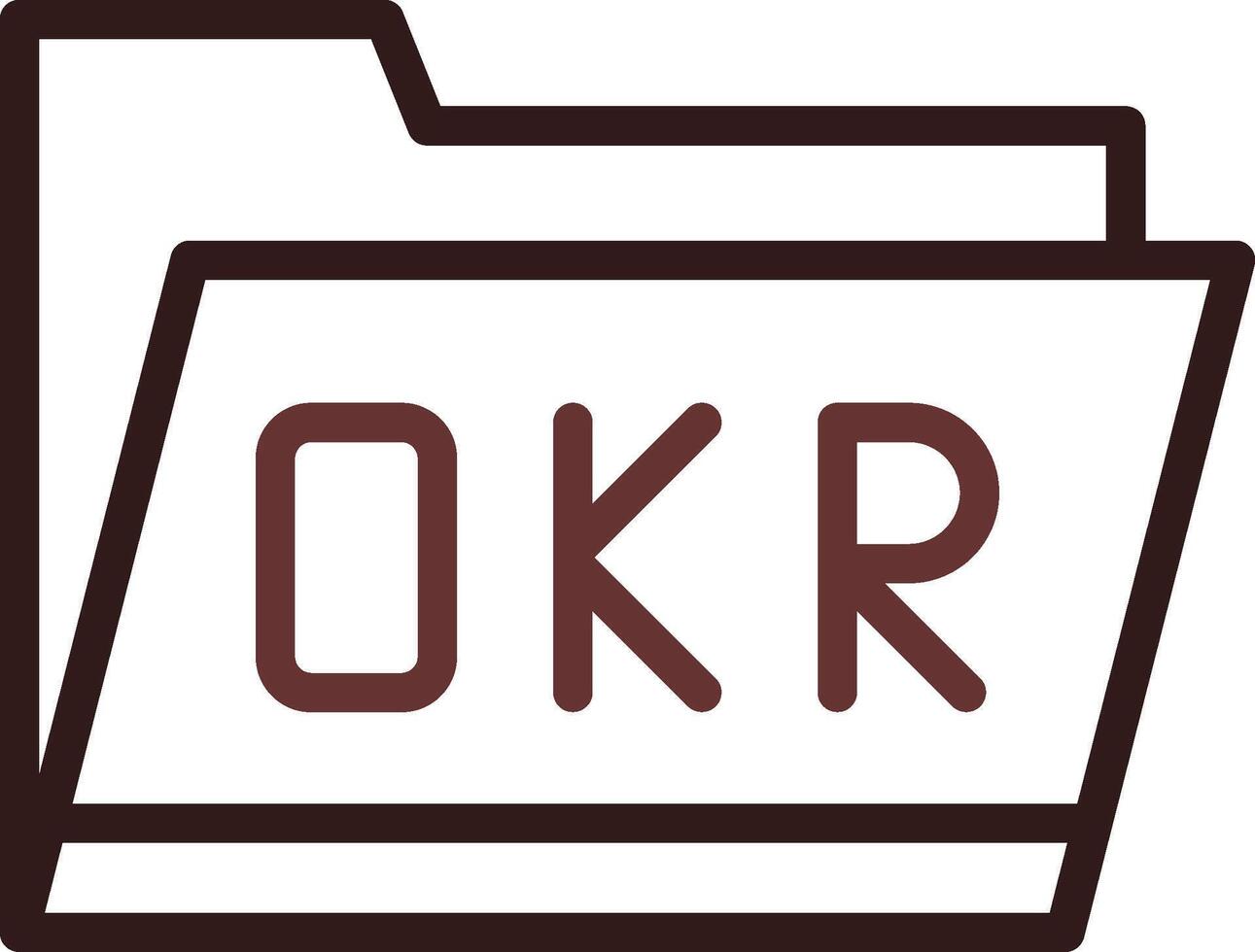Okr Folder Creative Icon Design vector