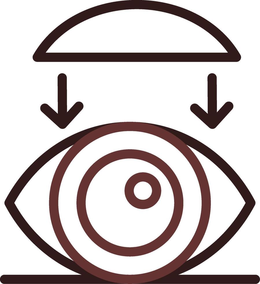 Rigid Contact Lenses Creative Icon Design vector