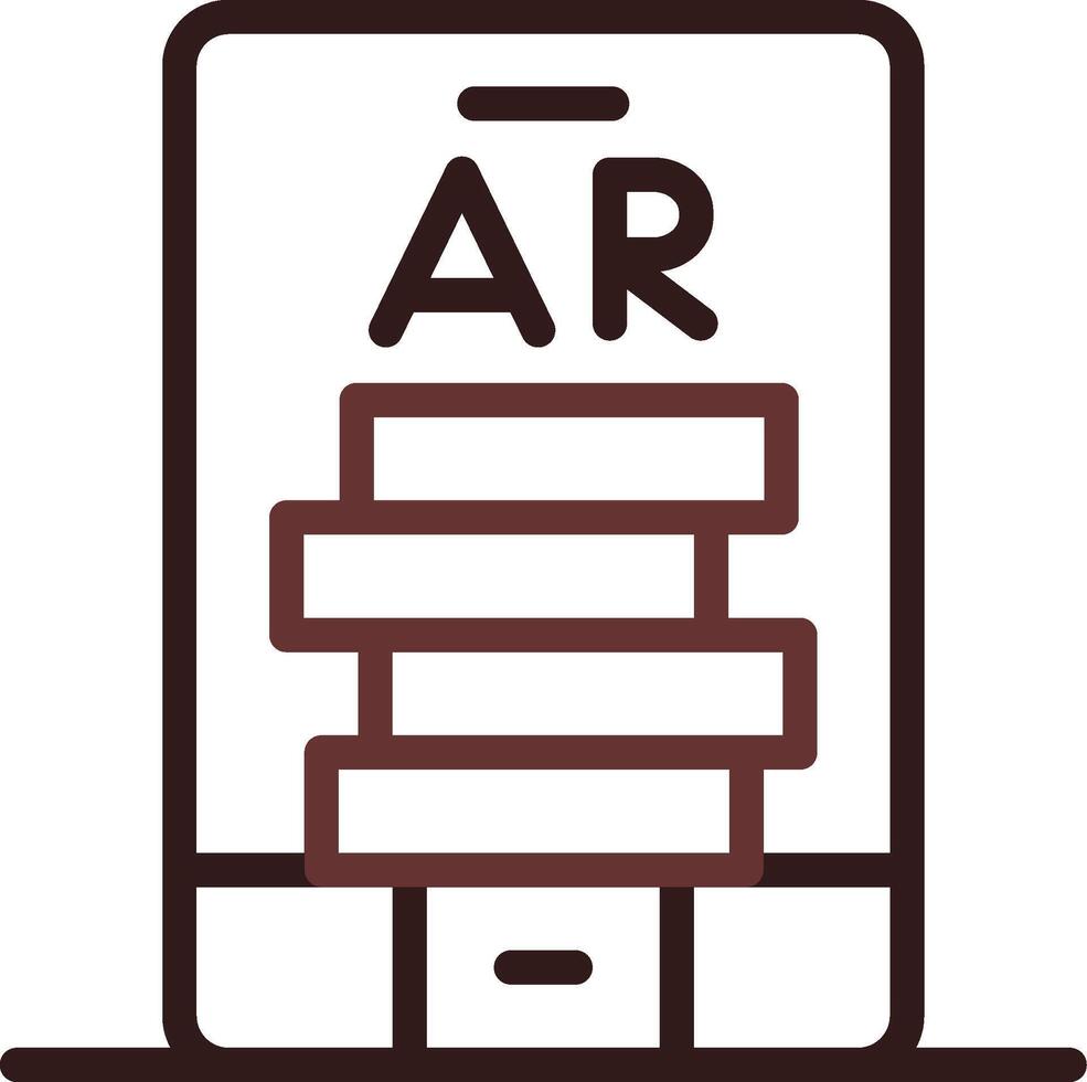 Ar Tumbling Blocks Creative Icon Design vector