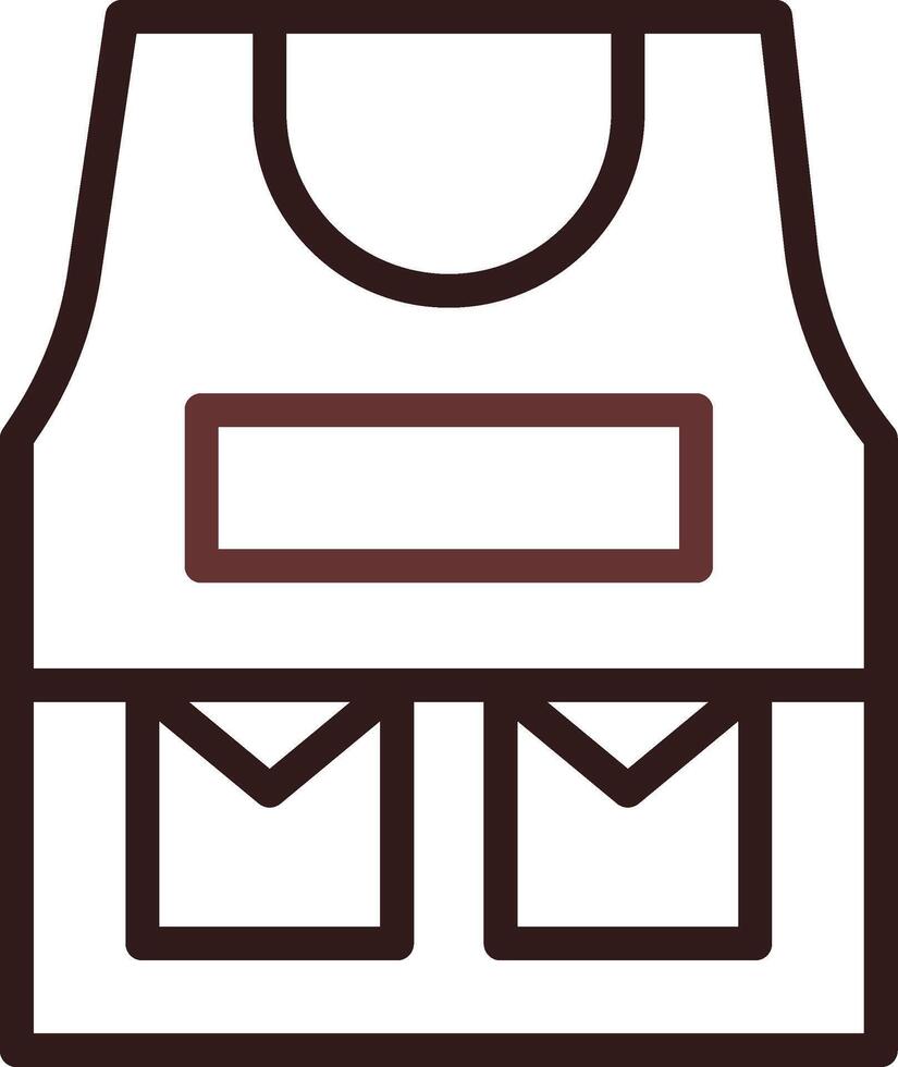 Bulletproof Vest Creative Icon Design vector