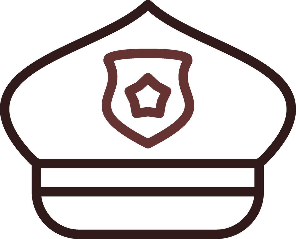 policía sombrero creativo icono diseño vector