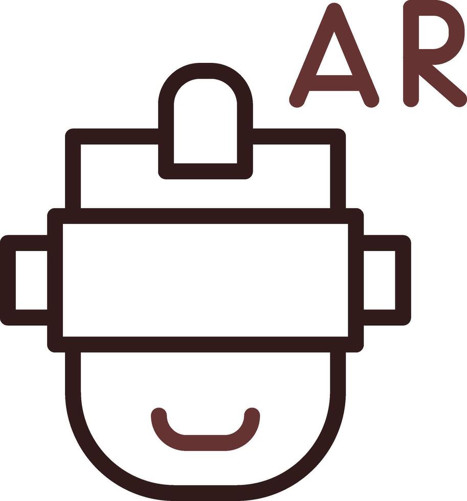 Ar Helmet Creative Icon Design vector