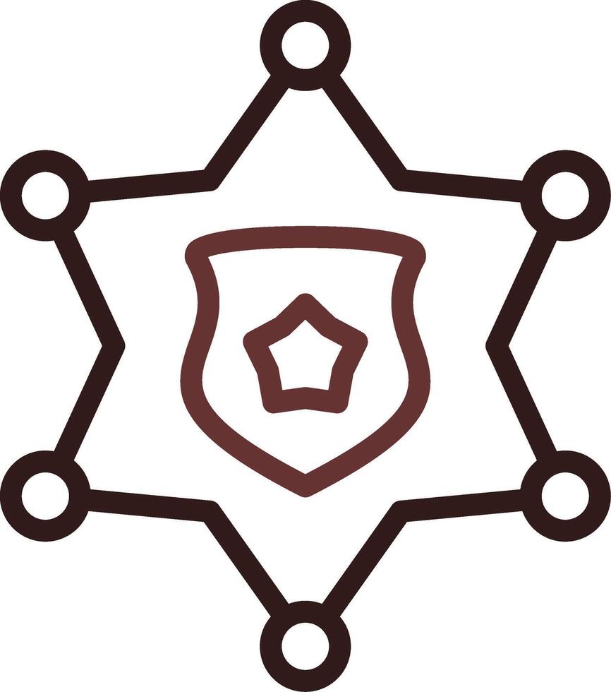 Sheriff Badge Creative Icon Design vector