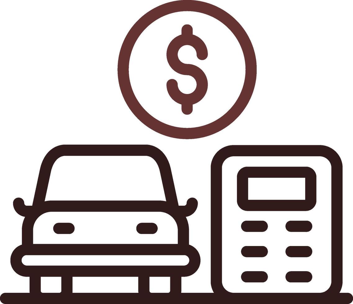 Car Loan Calculator Creative Icon Design vector