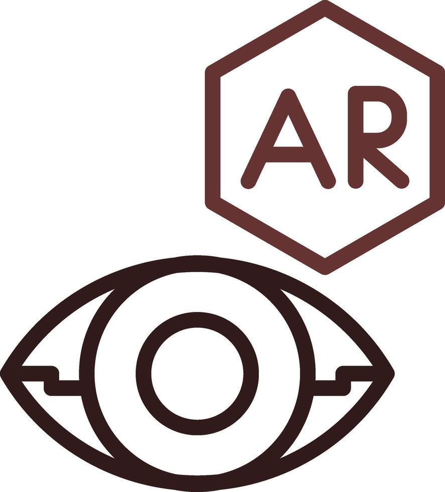 Ar Contact Lens Creative Icon Design vector