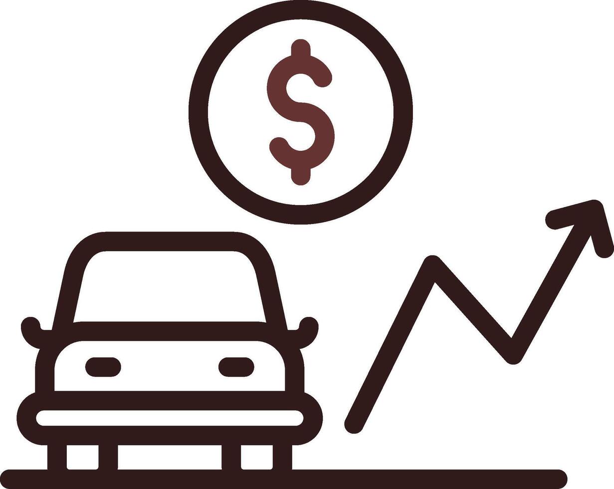 Car Loan Rates Creative Icon Design vector