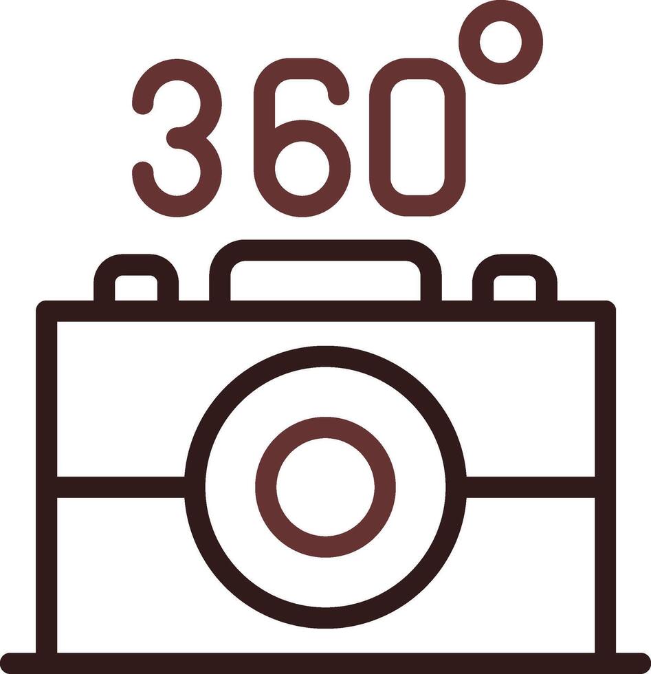 360 Camera Creative Icon Design vector