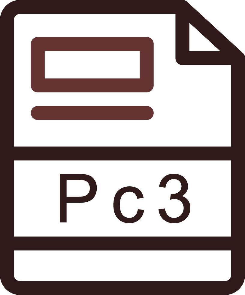 pc3 creativo icono diseño vector