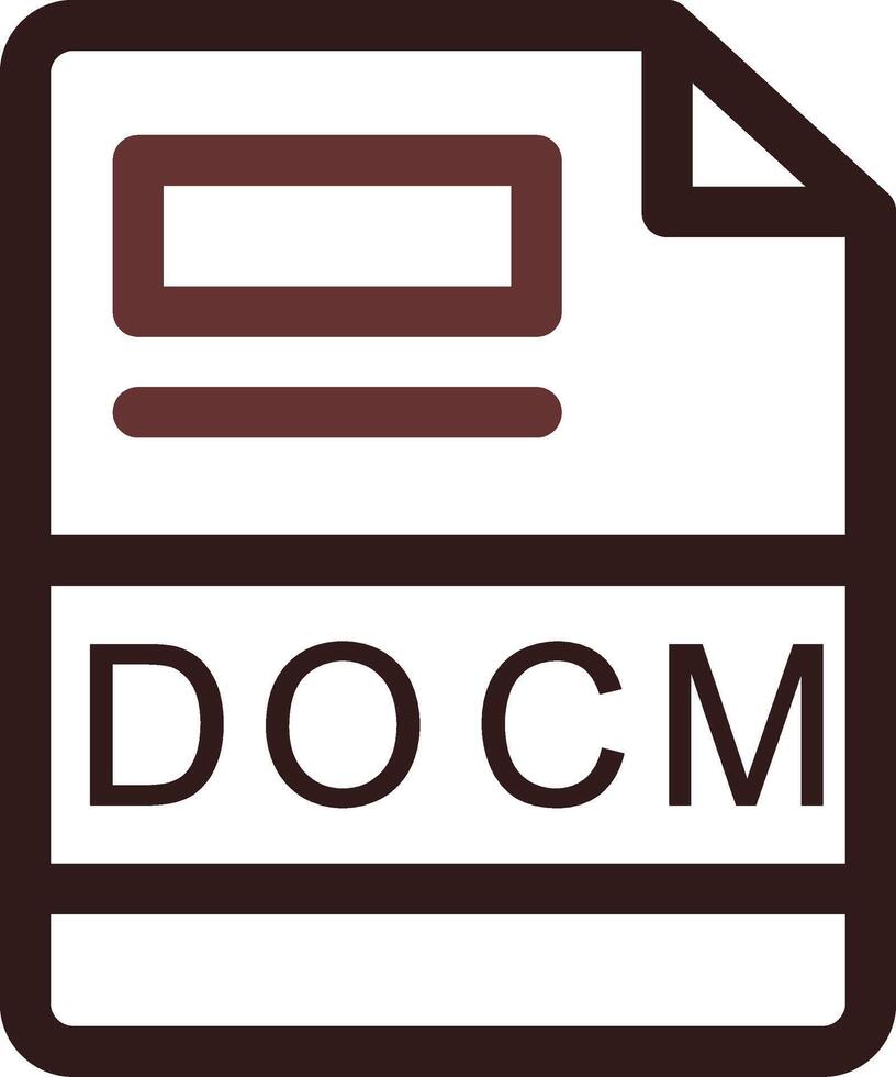 DOCM Creative Icon Design vector