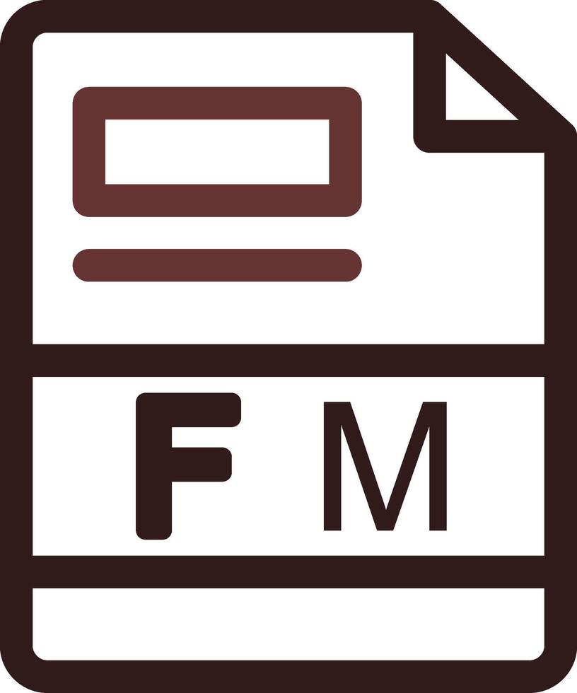 fm creativo icono diseño vector