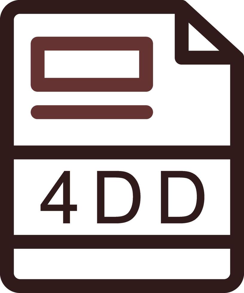 4dd creativo icono diseño vector