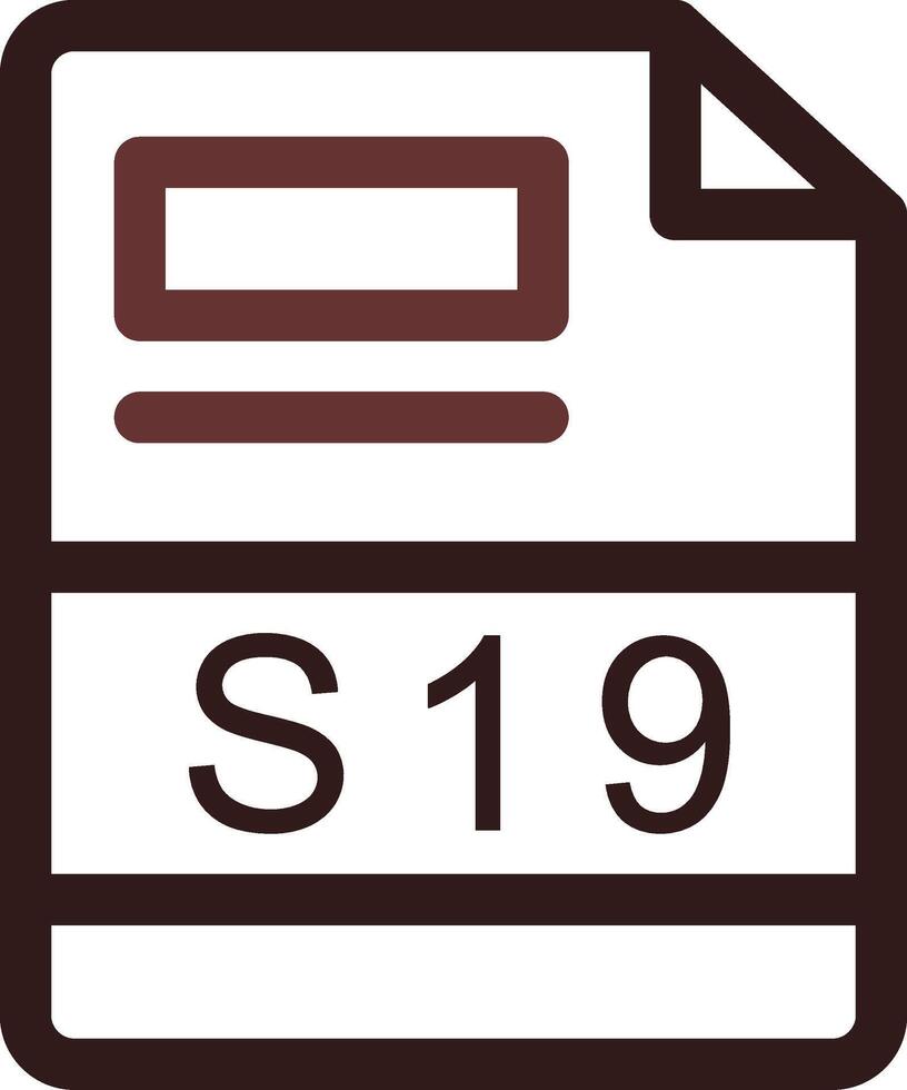 s19 creativo icono diseño vector