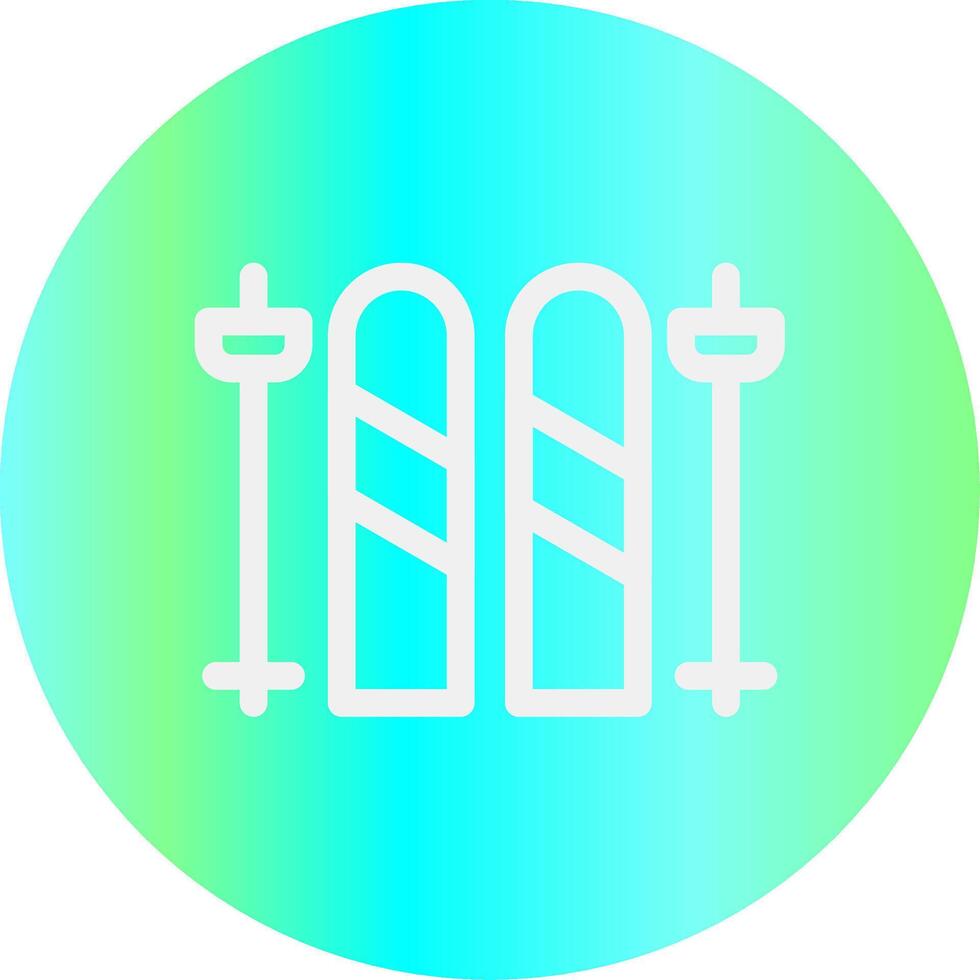 Skis Creative Icon Design vector